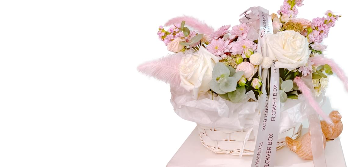 Букет в корзине